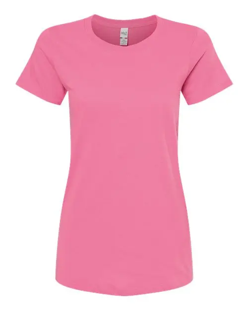 M&O Women's Gold Soft Touch T-Shirt in Azalea