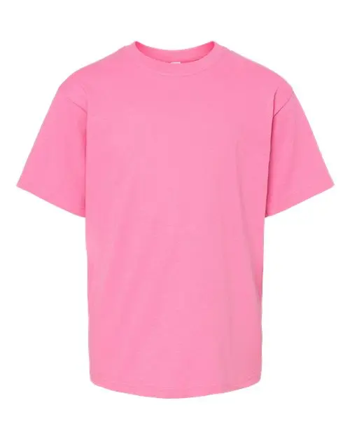 M&O Youth Gold Soft Touch T-Shirt in Azalea