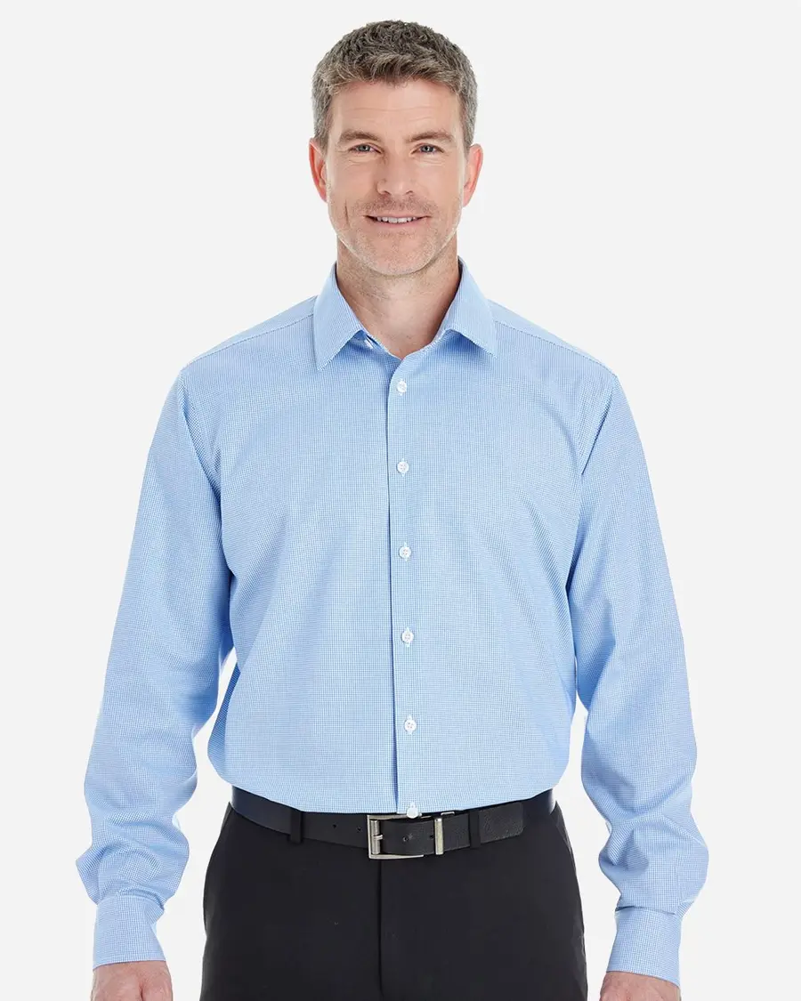 Devon & Jones Men's Crown Collection Royal Dobby Dress Shirt in Black