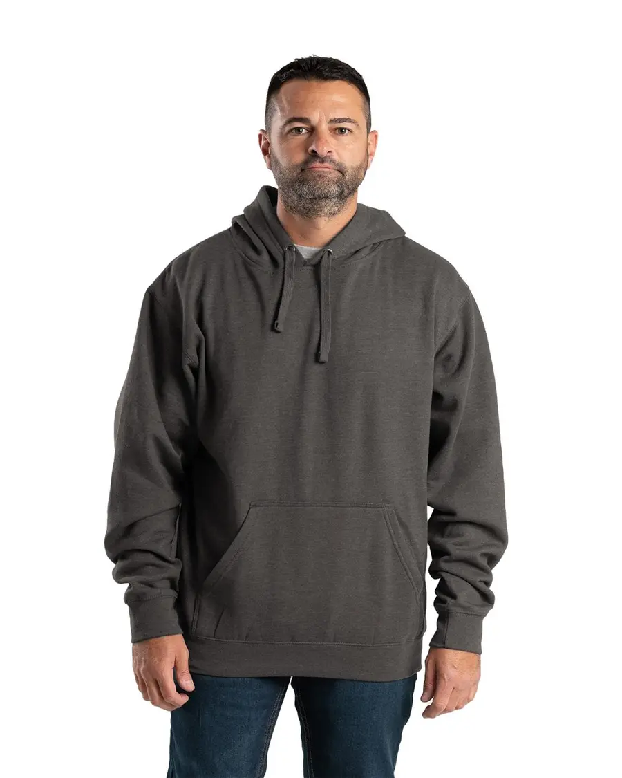 Berne Apparel Men's Tall Signature Sleeve Hooded Sweatshirt in Black