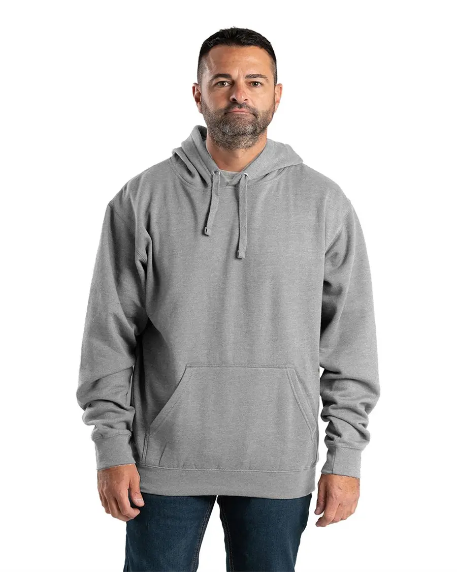 Berne Apparel Signature Sleeve Hooded Sweatshirt in Grey