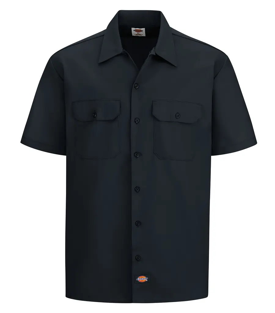 Dickies Traditional Short Sleeve Work Shirt in Black