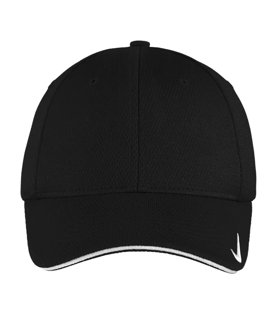 NIKE Dri-FIT MESH SWOOSH FLEX SANDWICH CAP in Black