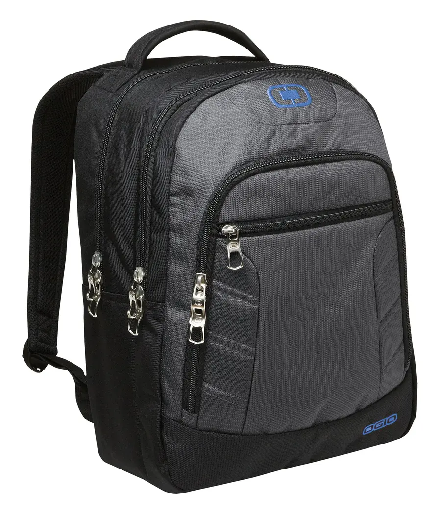 Ogio Colton Backpack. 24.6L in Black/Diesel Grey/Electric Blue