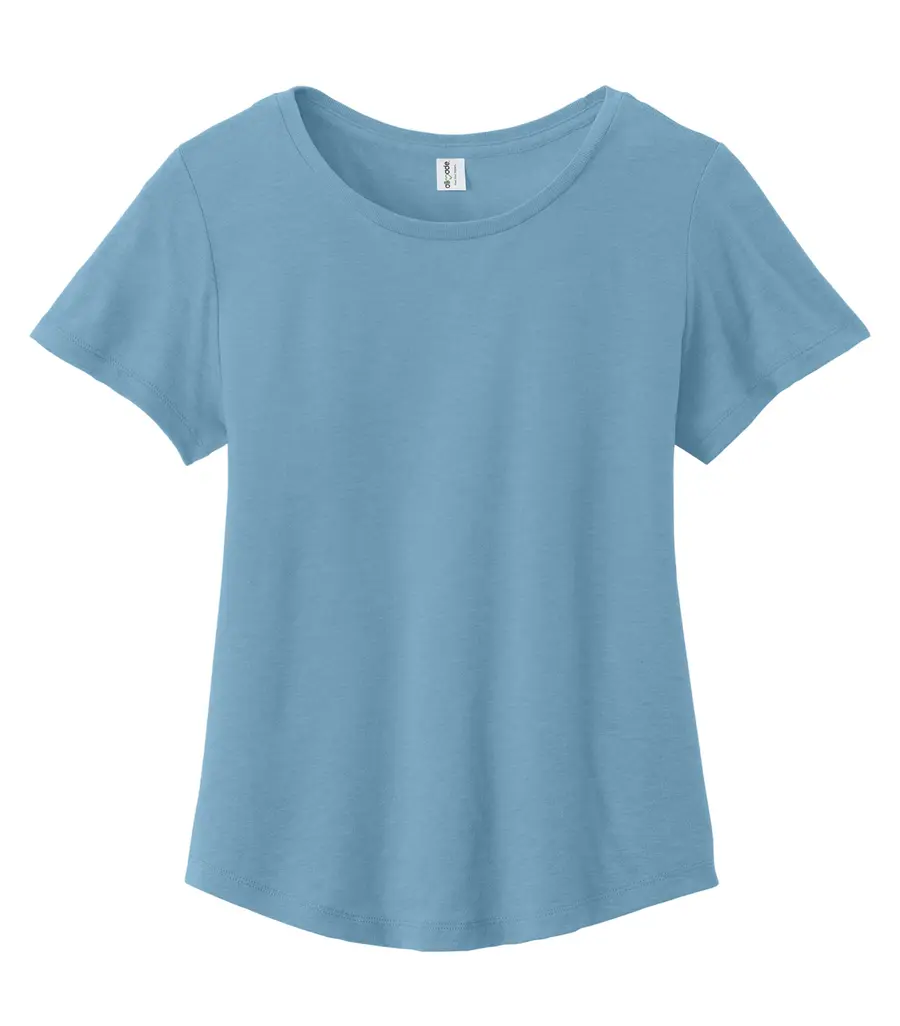 Allmade Women's Relaxed Organic Cotton Scoop Neck TEE in Arctic Blue