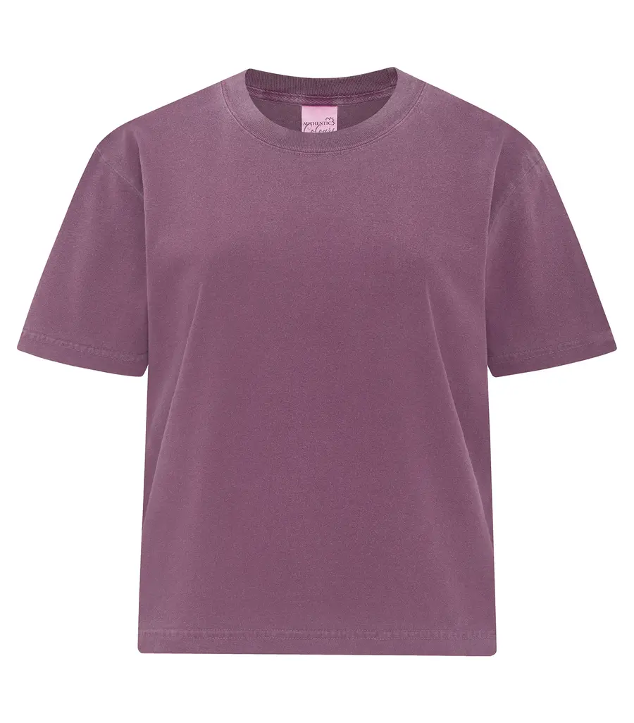 ATC Authentic Colours Garment-Dyed Heavyweight Ladies’ Boxy TEE in Berry
