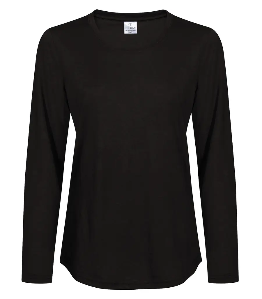 ATC PRO Spun Long Sleeve Ladies’ TEE in Black