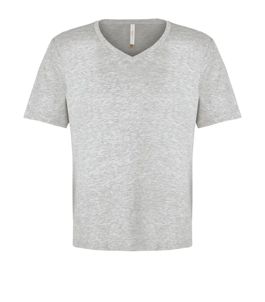 ATC Eurospun Ring Spun V-Neck TEE in Athletic Grey