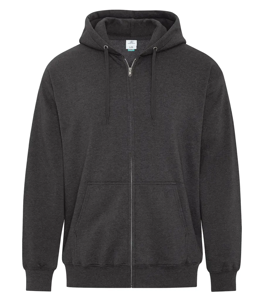 ATC Earth Wash Tourbillon Fleece Full ZIP Hoodie in Earth Black