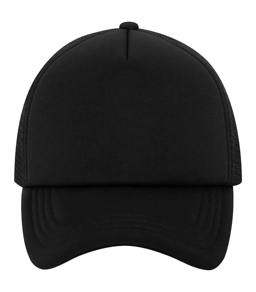 ATC 5-Panel Foam Trucker CAP in Black/Black