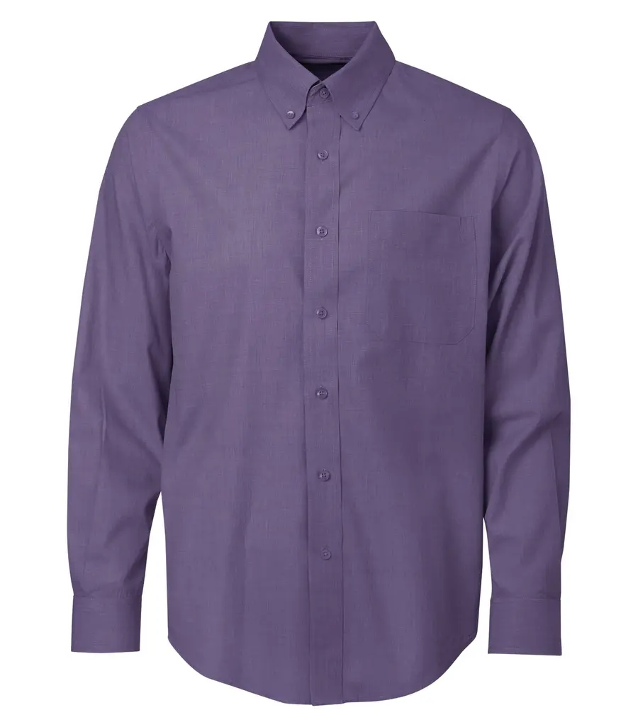 Coal Harbour Textured Crosshatch Woven Shirt in Grape Harvest