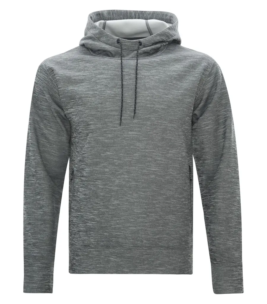 Dryframe DRY Tech Water Resistant Fleece Pullover Hoodie in Asphalt Heather