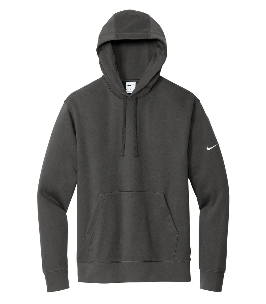 Nike Club Fleece Sleeve Swoosh Pullover Hoodie in Anthracite