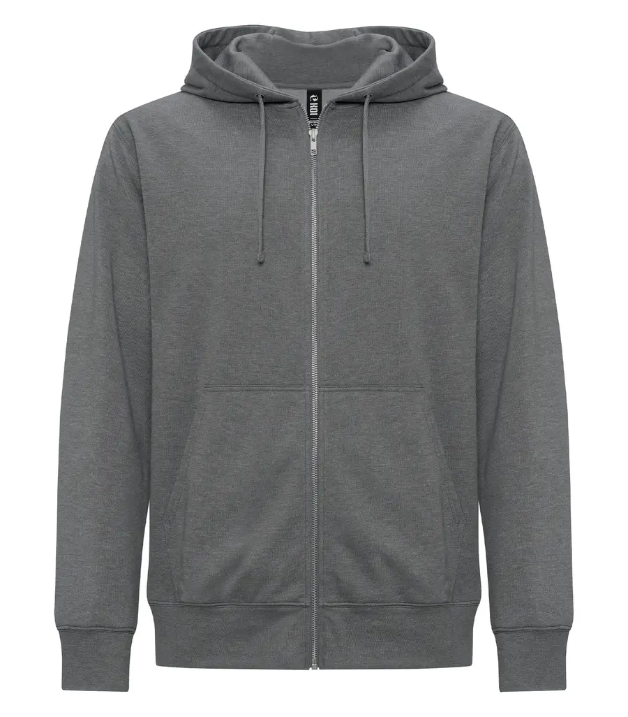 KOI Element Triblend Fleece Full ZIP Hoodie in Grey Shadow