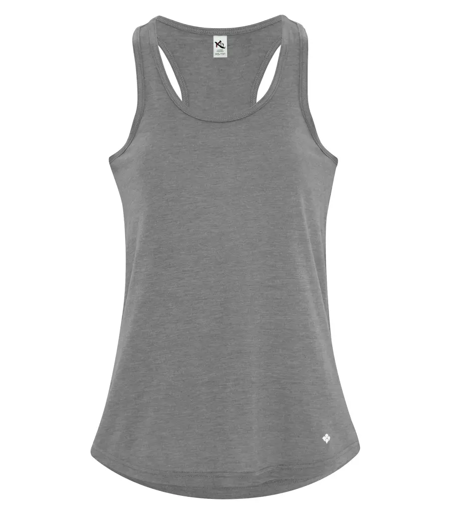 KOI Triblend Racerback Ladies' Tank in Grey Triblend