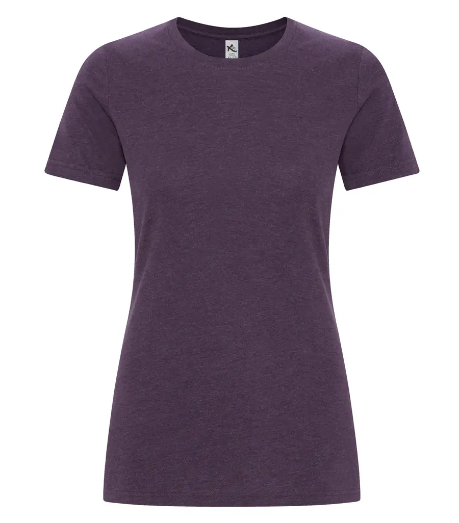 KOI Element Ring Spun CVC Ladies' TEE in Amethyst