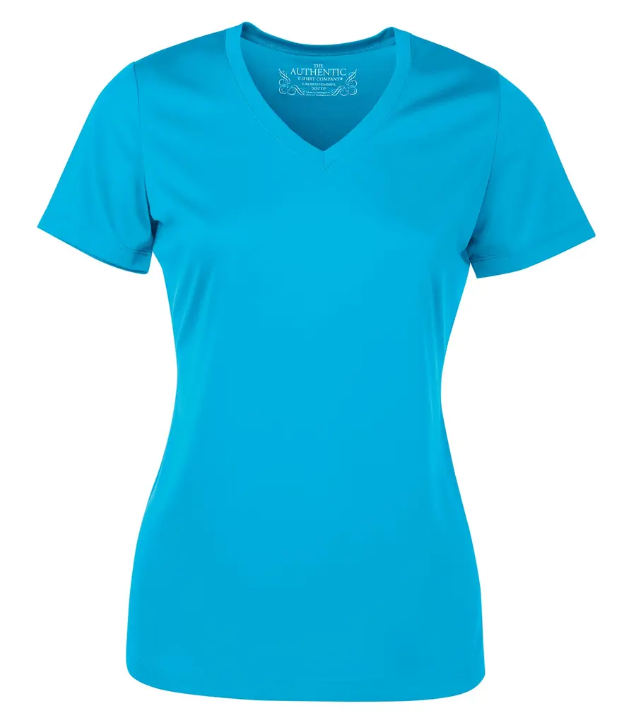 ATC PRO Team Short Sleeve V-Neck Ladies' TEE in Atomic Blue
