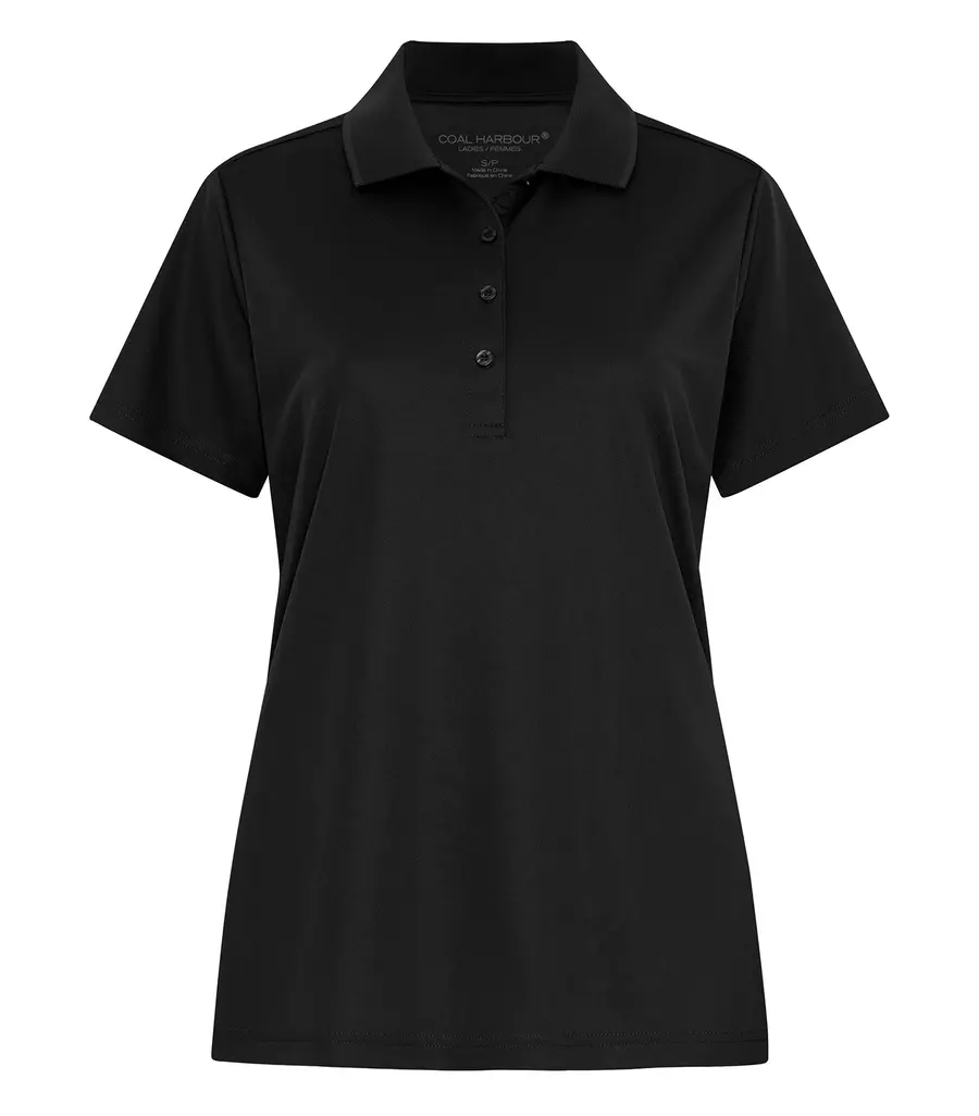 Coal Harbour Everyday Snag Resistant Ladies’ Polo in Black