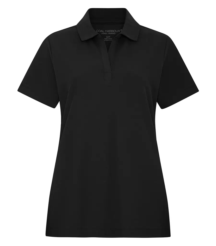 Coal Harbour Everyday CVC Ladies’ Polo in Black