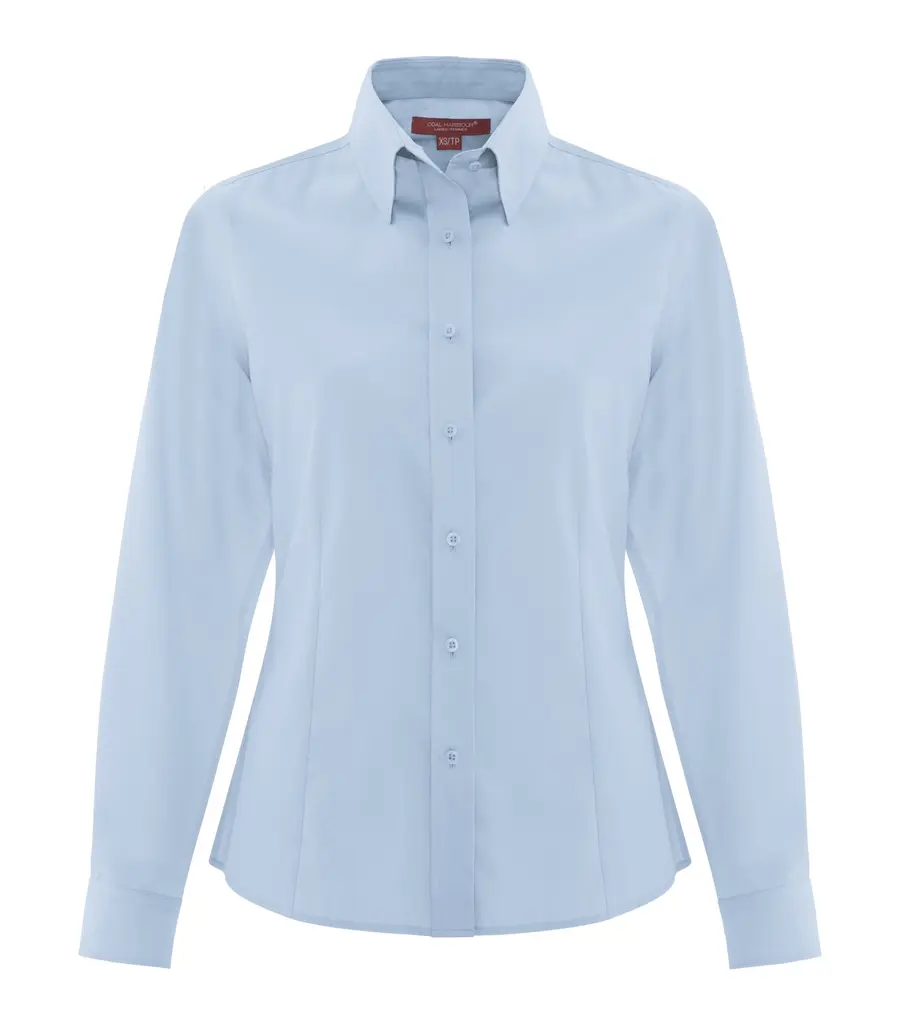 Coal Harbour NON-Iron 100% Cotton Twill Ladies' Shirt in Sky Blue