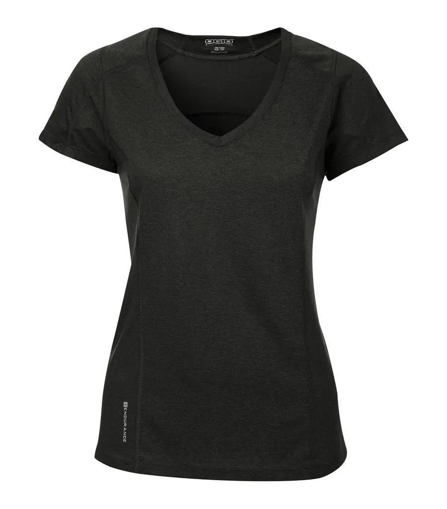 Ogio Endurance Pulse Ladies' V-Neck in Blacktop