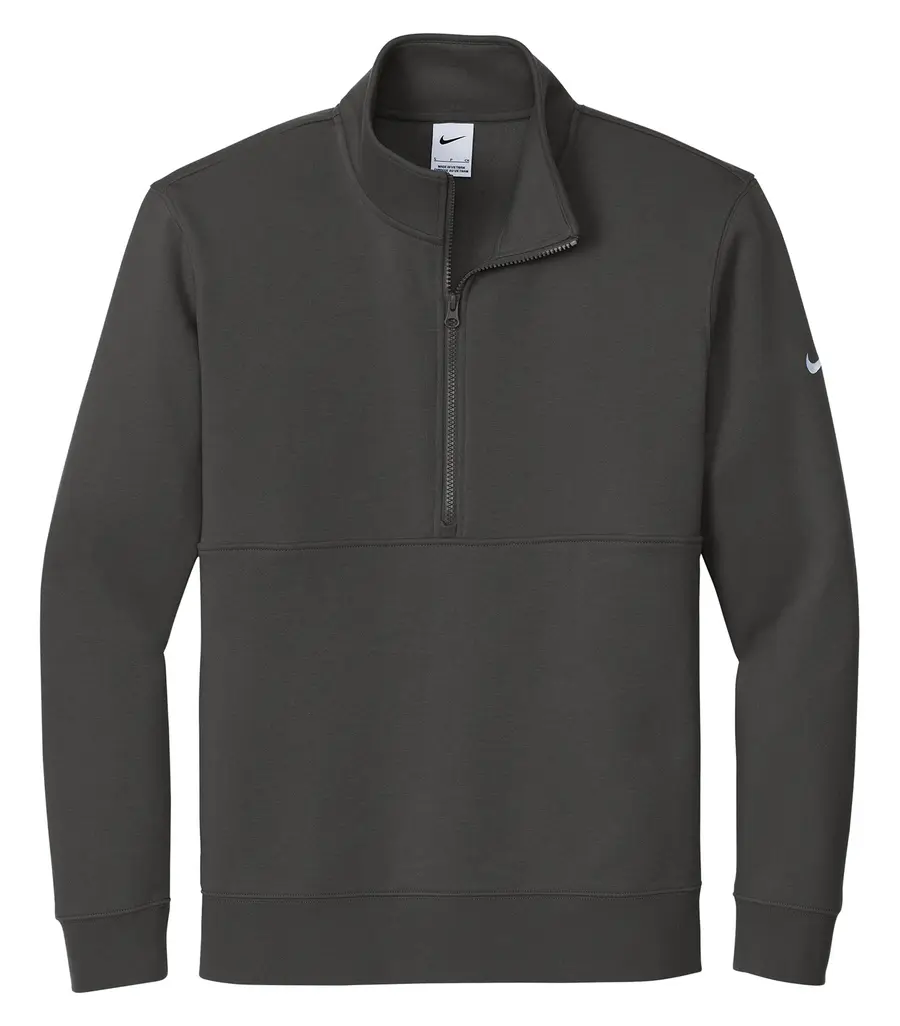 Nike Club Fleece Sleeve Swoosh 1/2 ZIP in Anthracite