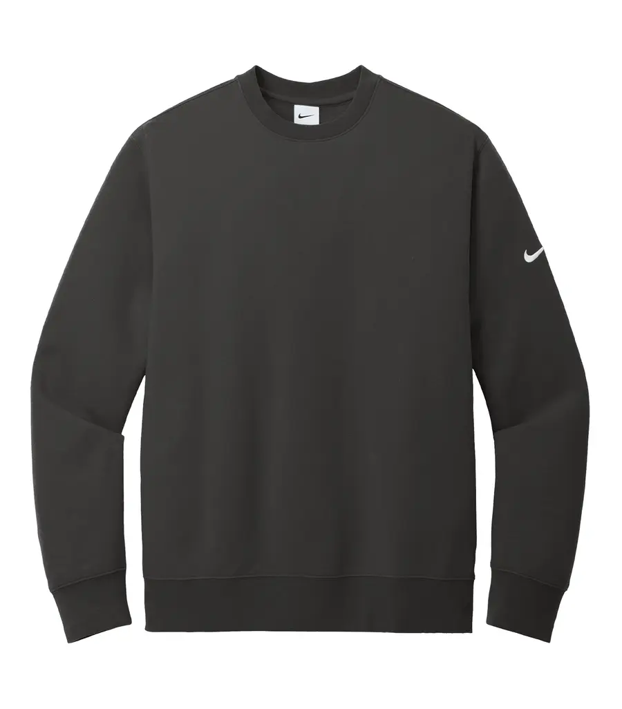 NIKE CLUB FLEECE SLEEVE SWOOSH CREW in Anthracite