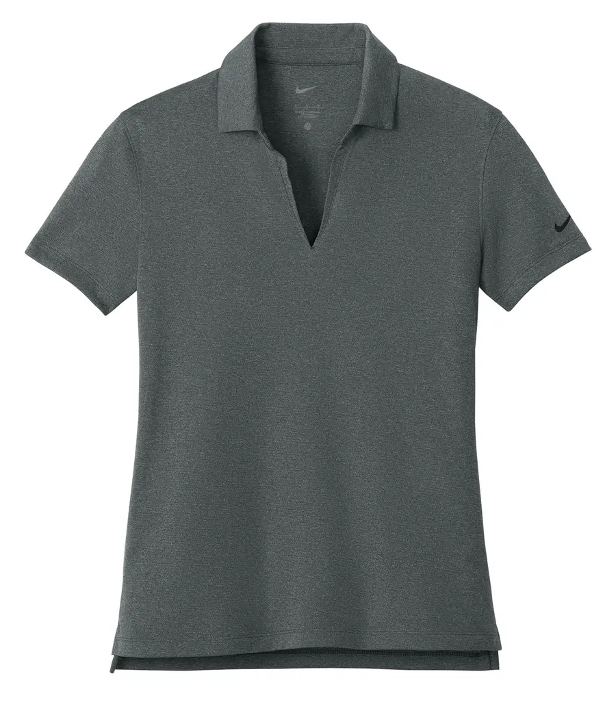 NIKE Dri-FIT SMOOTH HEATHER LADIES’ POLO in Anthracite Heather