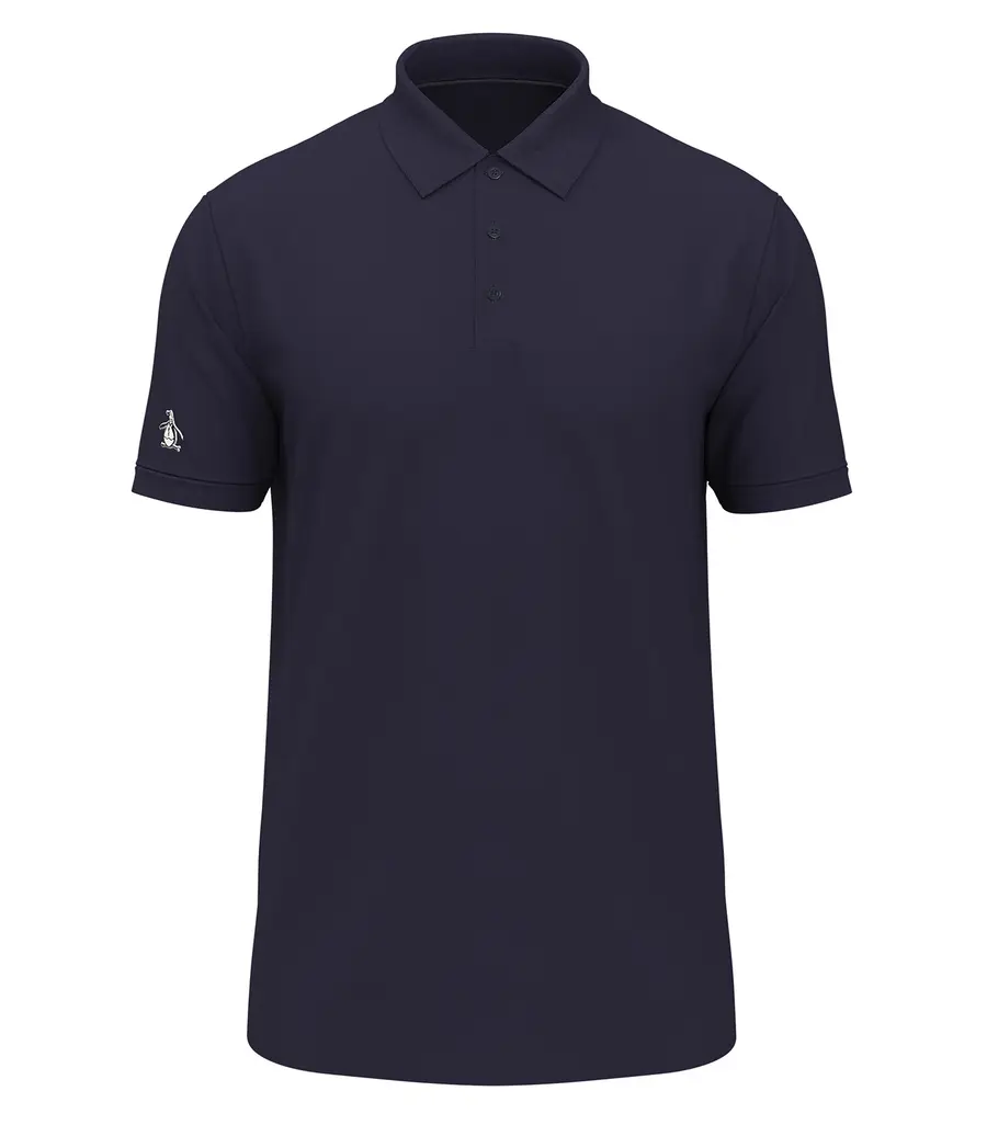 Original Penguin Solid Polo in Black Iris Blue