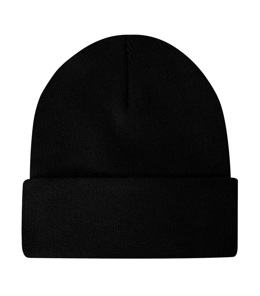 ATC WeRK FLEECE LINED KNIT CUFF BEANIE in Black