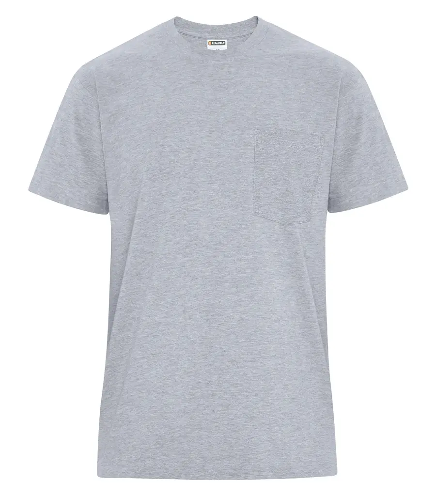 ATC WeRK HEAVYWEIGHT RING SPUN COTTON POCKET TEE in Athletic Grey