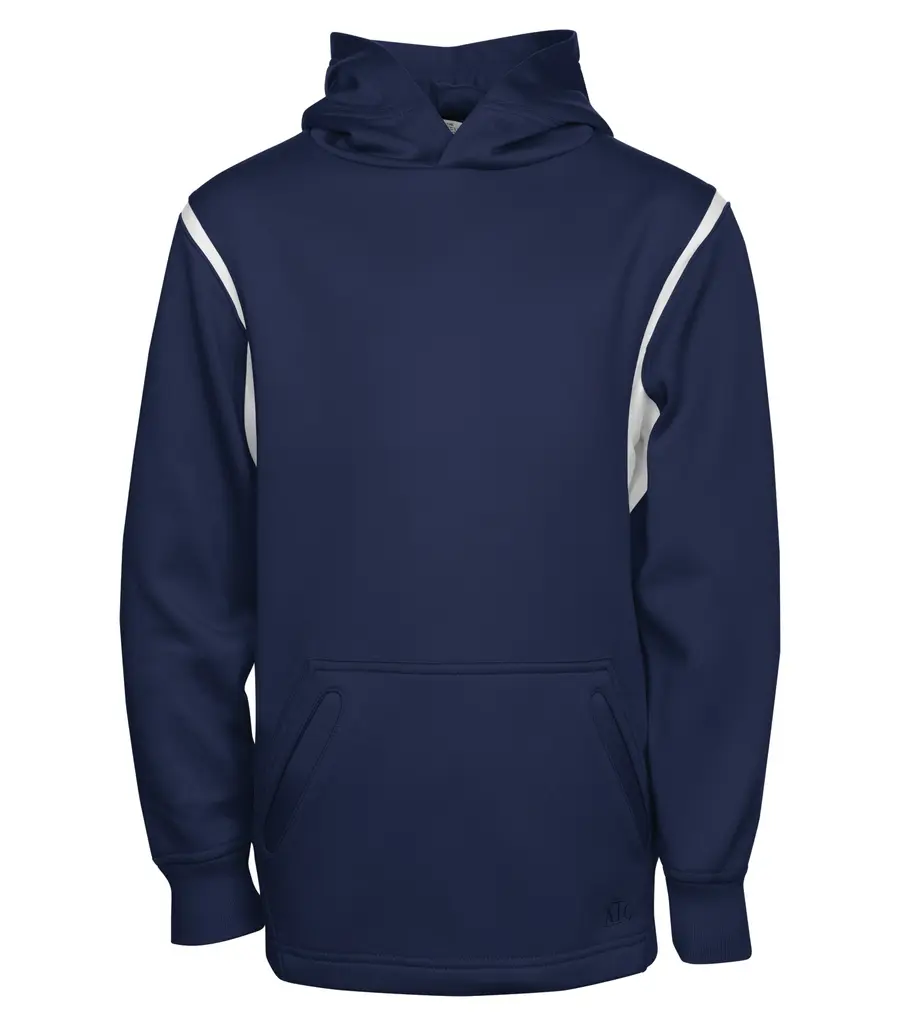 ATC PTECH FLEECE VarCITY YOUTH HOODIE in True Navy/White