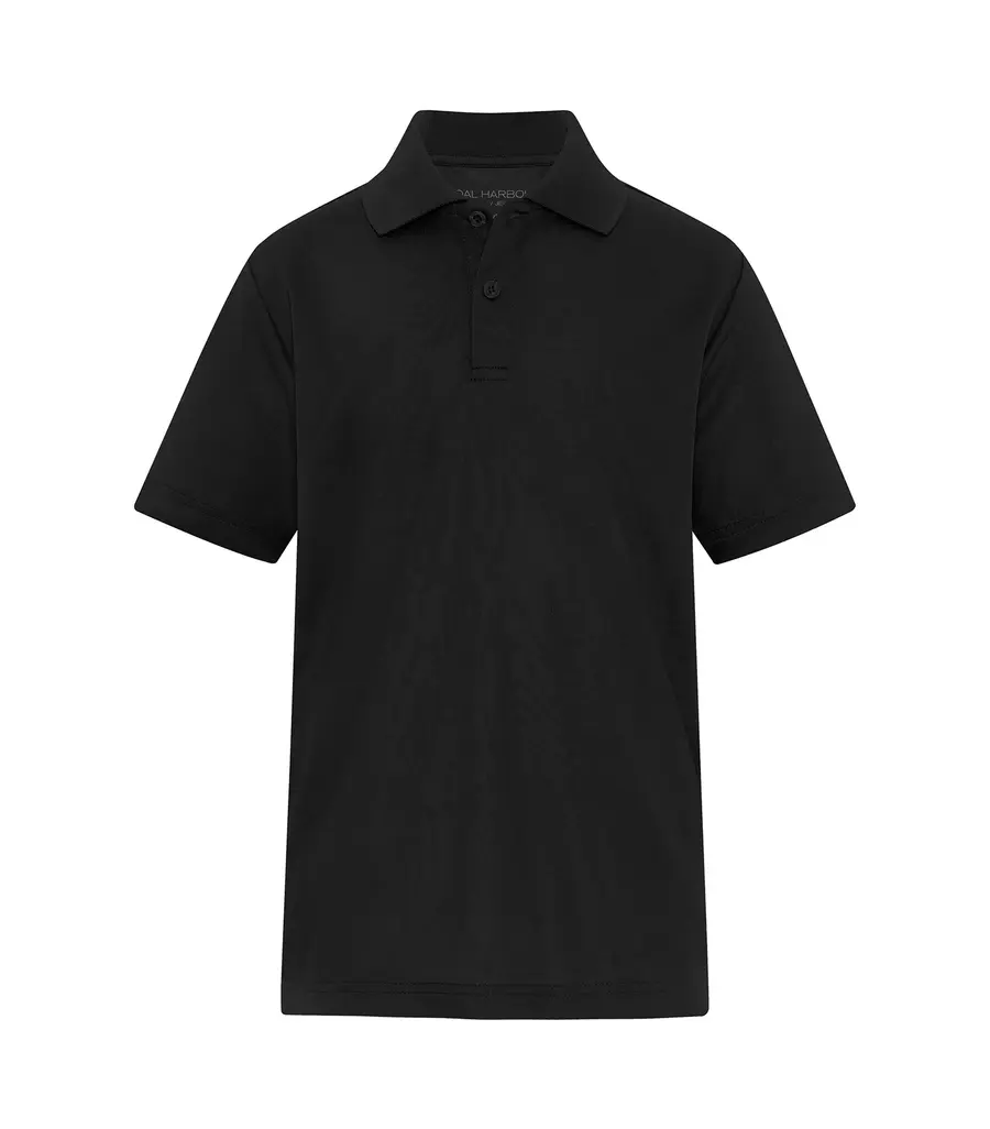 Coal Harbour Everyday Snag Resistant Youth Polo in Black
