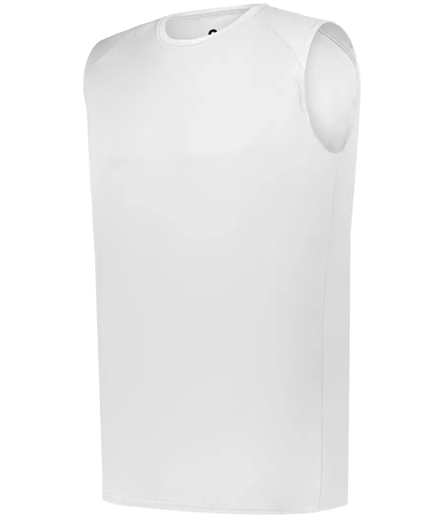 Badger Sport B-Core Sleeveless TEE in White