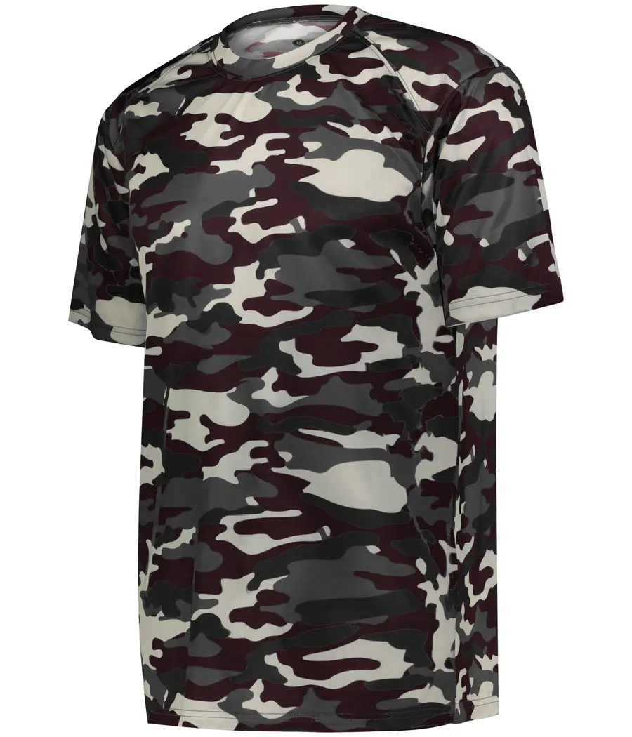 Badger Sport Youth Camo TEE in Maroon Camo