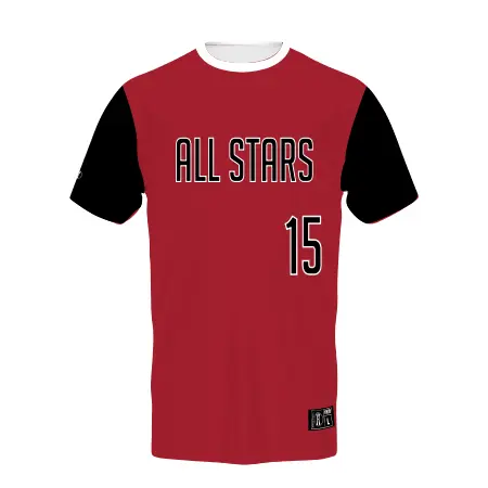 Holloway Youth FreeStyle Sublimated Reversible Crew Baseball Jersey in All-Over Pattern