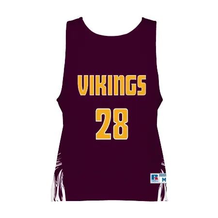Russell Girls FreeStyle Sublimated Reversible Lacrosse Pinnie in Elevator Shot