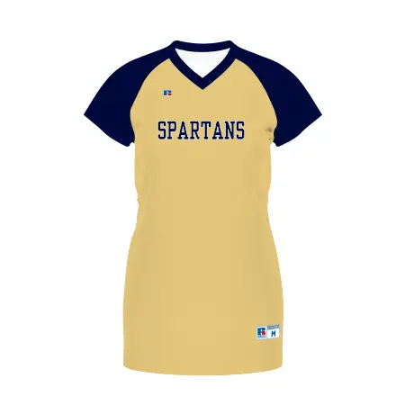 Russell Ladies FreeStyle Sublimated V-Neck Softball Jersey in Base