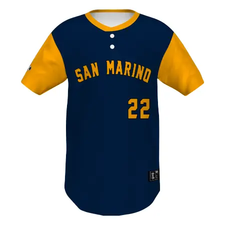 Holloway Youth FreeStyle Sublimated Lightweight Two-Button Baseball Jersey in Classic Color Block