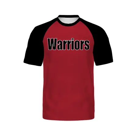 Holloway Youth FreeStyle Semi-Sublimated Raglan Tee-Black in All-Over Pattern