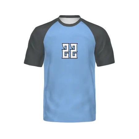 Holloway Youth FreeStyle Semi-Sublimated Raglan Tee-Graphite in All-Over Pattern