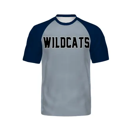 Holloway Youth FreeStyle Semi-Sublimated Raglan Tee-Navy in All-Over Pattern