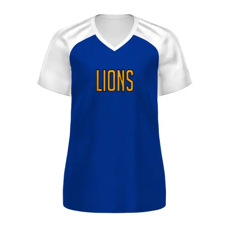 Holloway Ladies FreeStyle Semi-Sublimated Raglan Tee-White in All-Over Pattern