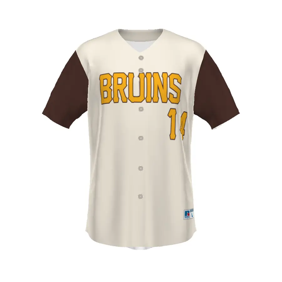 Russell FreeStyle Sublimated Full-Button Baseball Jersey in All-Over Pattern