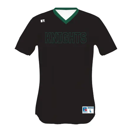 Russell Youth FreeStyle Sublimated V-Neck Performance Mesh Baseball Jersey in Base