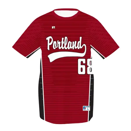Russell Youth FreeStyle Sublimated Crew Neck Performance Mesh Baseball Jersey in Sum3s4