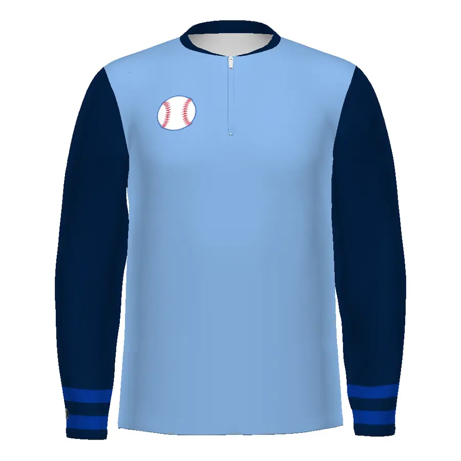 Holloway FreeStyle Sublimated Long Sleeve Woven 1/2 Zip in Classic Double