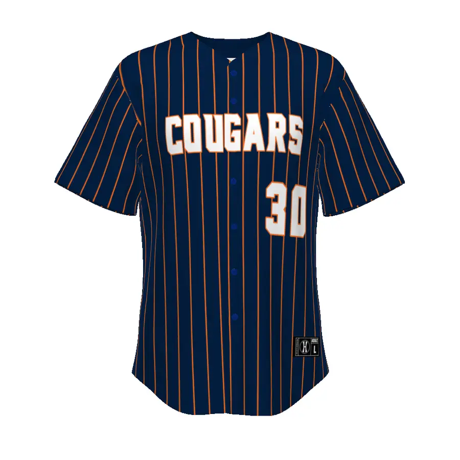 Holloway FreeStyle Sublimated Turbo Full-Button Baseball Jersey (New Fit) in Pinstripe