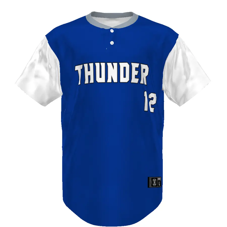 Holloway FreeStyle Sublimated Pin-Dot 2-Button Baseball Jersey in All-Over Pattern