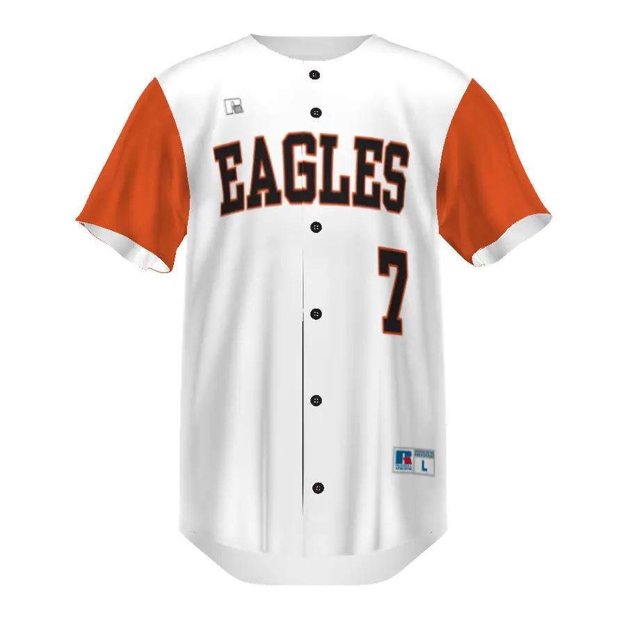 Russell Youth FreeStyle Sublimated Faux Full-Button Baseball Jersey in Base